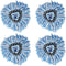 Easywring Spin Mop Refill - Mop Replacement Head,Microfiber Spin Mop Refills, Mop Easy Cleaning Floor Head Mop,Mops Head for Floor Cleaning (4 Pack Blue)